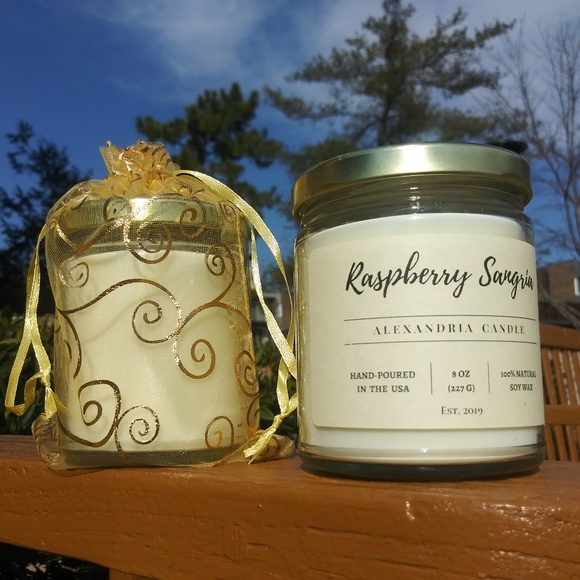 Handmade Other - Raspberry Sangria Scented Soy Wax Candle